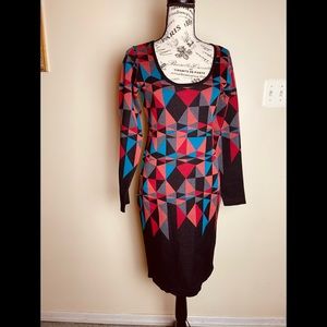 Plenty Dresses Tracy Reese Felicity Knit Geo Kaleidescope Knit Dress